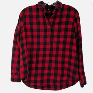 Madewell Red and Black Checkered Men's Shirt